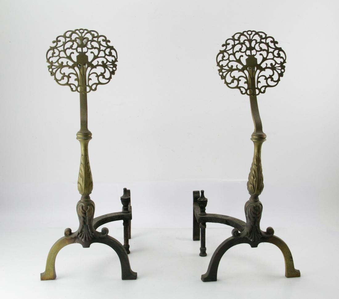 Pair of Brass Andirons (1 of 7)