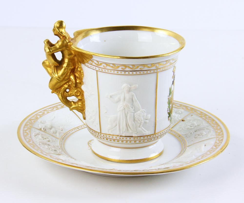 19th C Capodimonte Cup and Saucer (1 of 9)