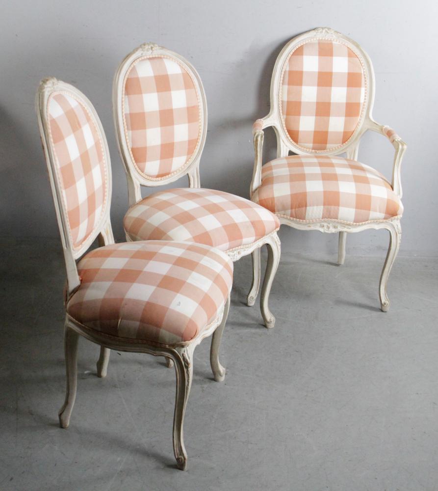 Set of Louis XV Style Oval Back Dining Chairs (1 of 10)