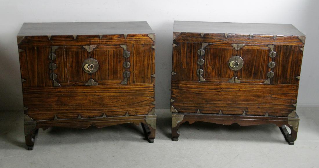 Pair of Chinese Chests on Stands (1 of 6)
