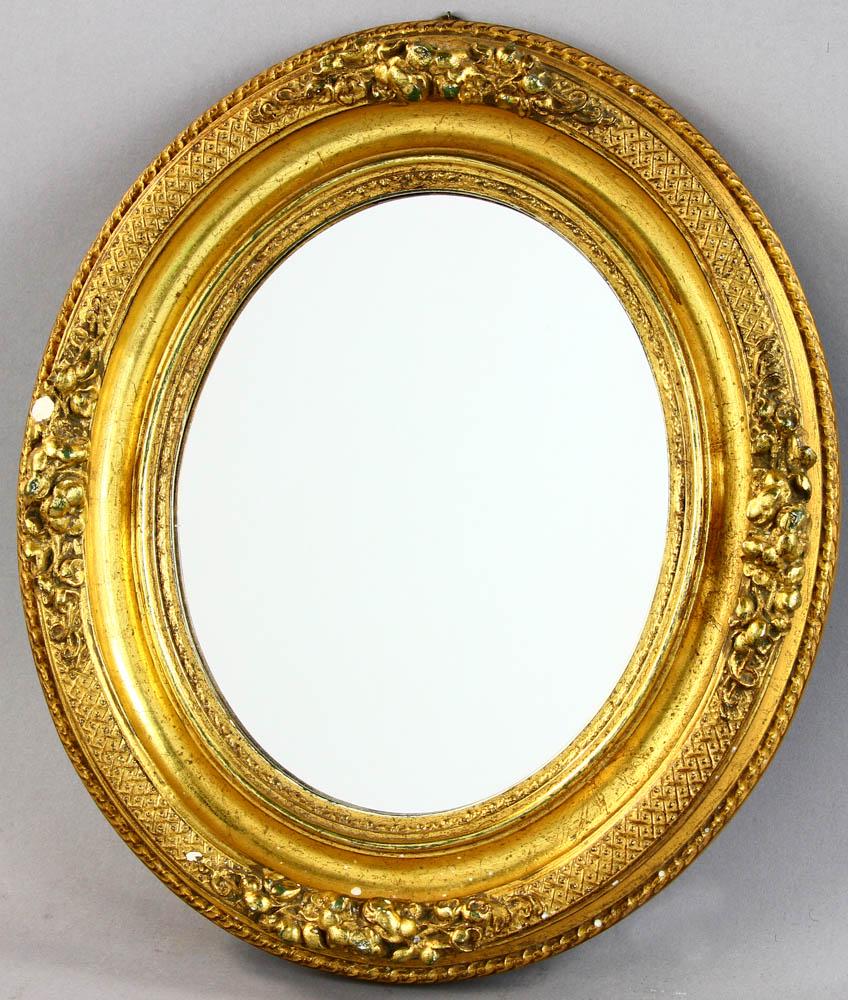 Oval Gilt Framed Mirror Glass (1 of 4)