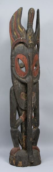 Old Northwest Totem Pole: Old northwest totem pole, 75"h. x 17"w. x 10"d.