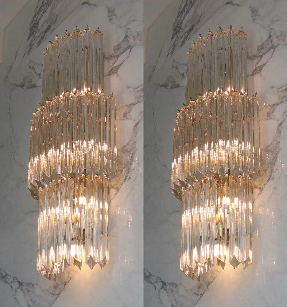 Pair of Venini Crystal Sconces (1 of 3)