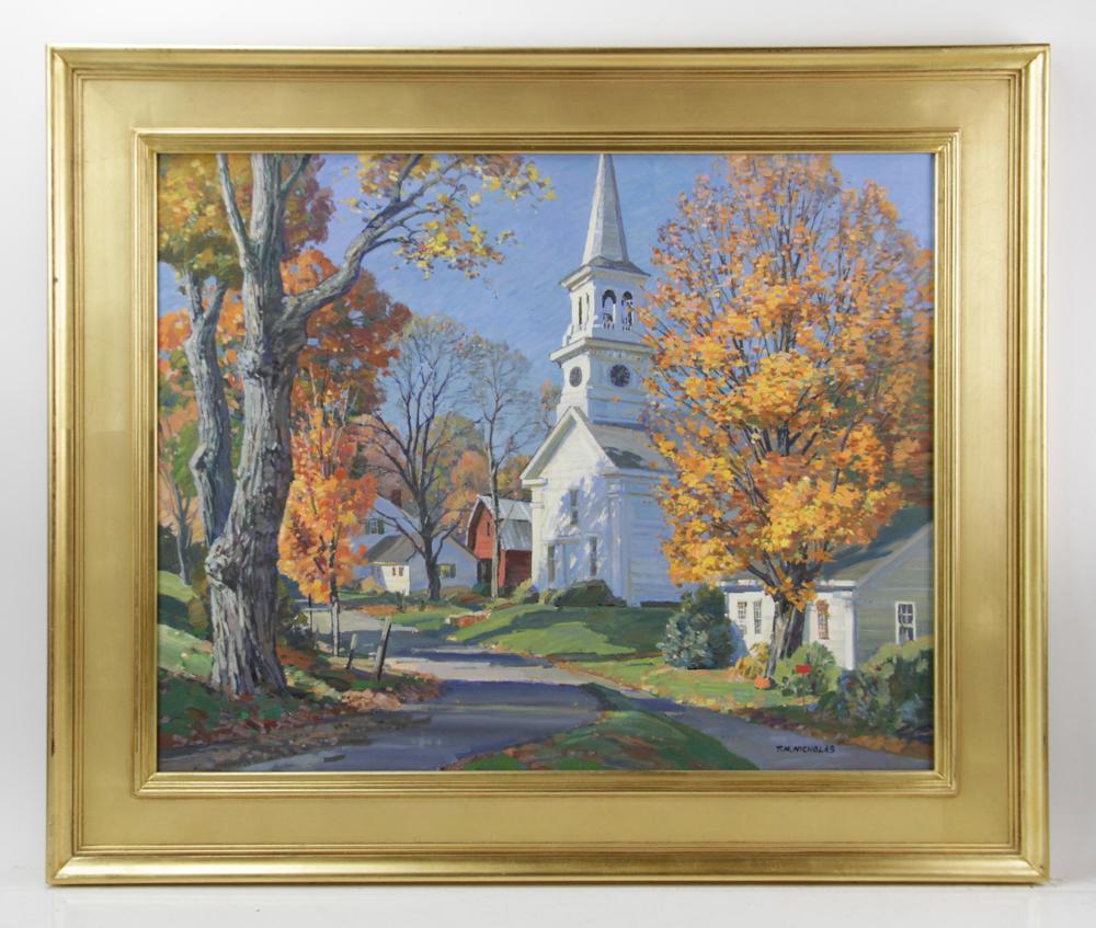 TM Nicholas, Fall Morning, Peacham, VINTAGE (1 of 6)