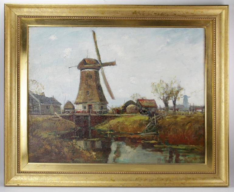 Anthony Thieme, Windmill, Oil on Canvas (1 of 11)