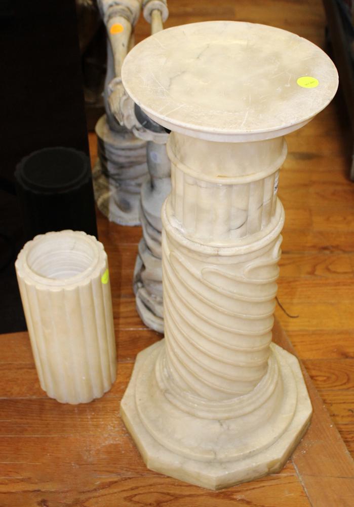Antique Classical White Marble Pedestal (1 of 5)