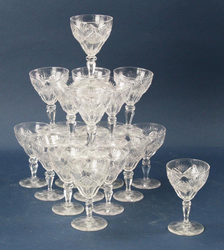 Brilliant Period Cut Glass Stemware Glasses (1 of 5)