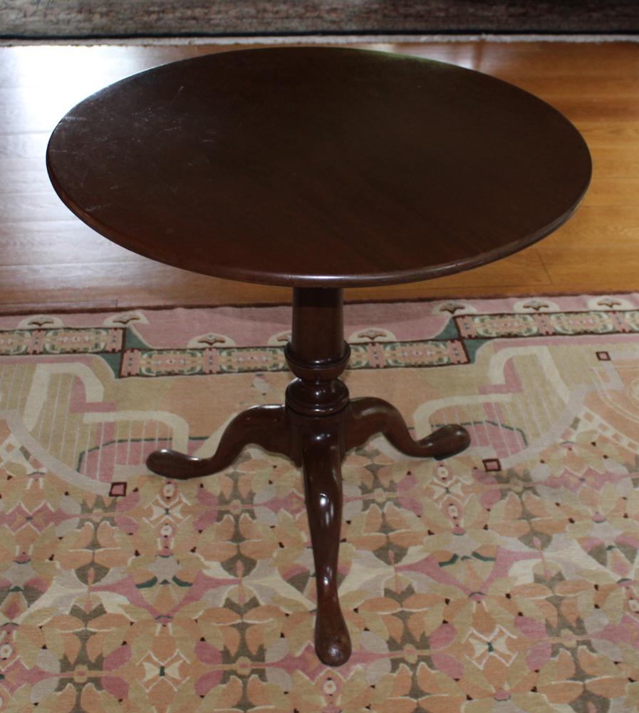18th Century English Mahogany Tea Table (1 of 2)