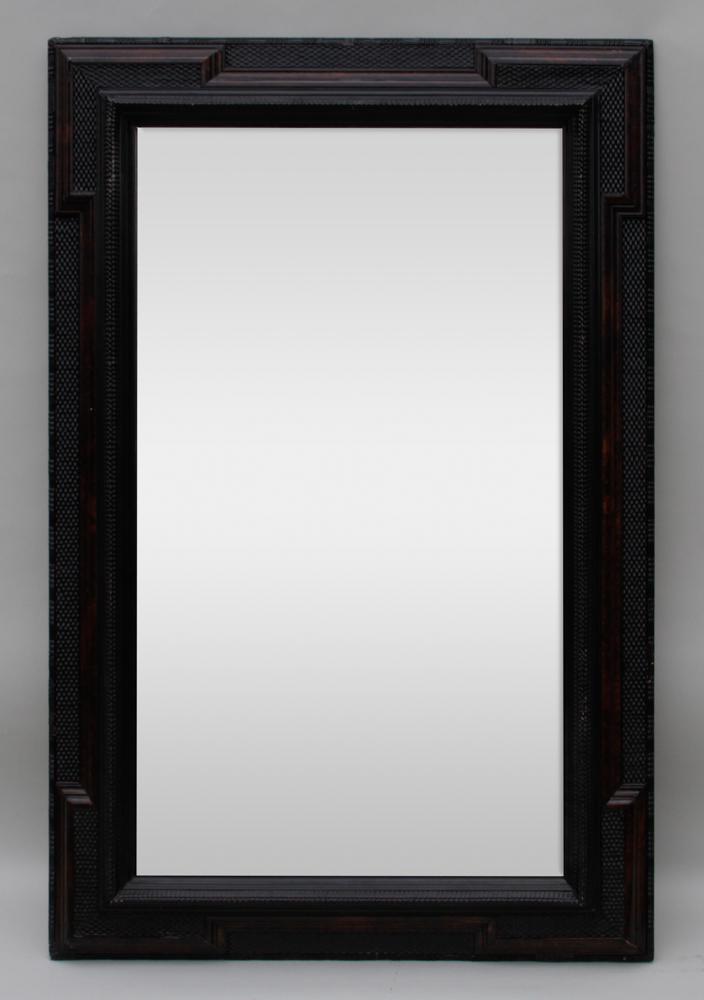 Large Ebonized and Faux Tortoise Shell Mirror (1 of 4)