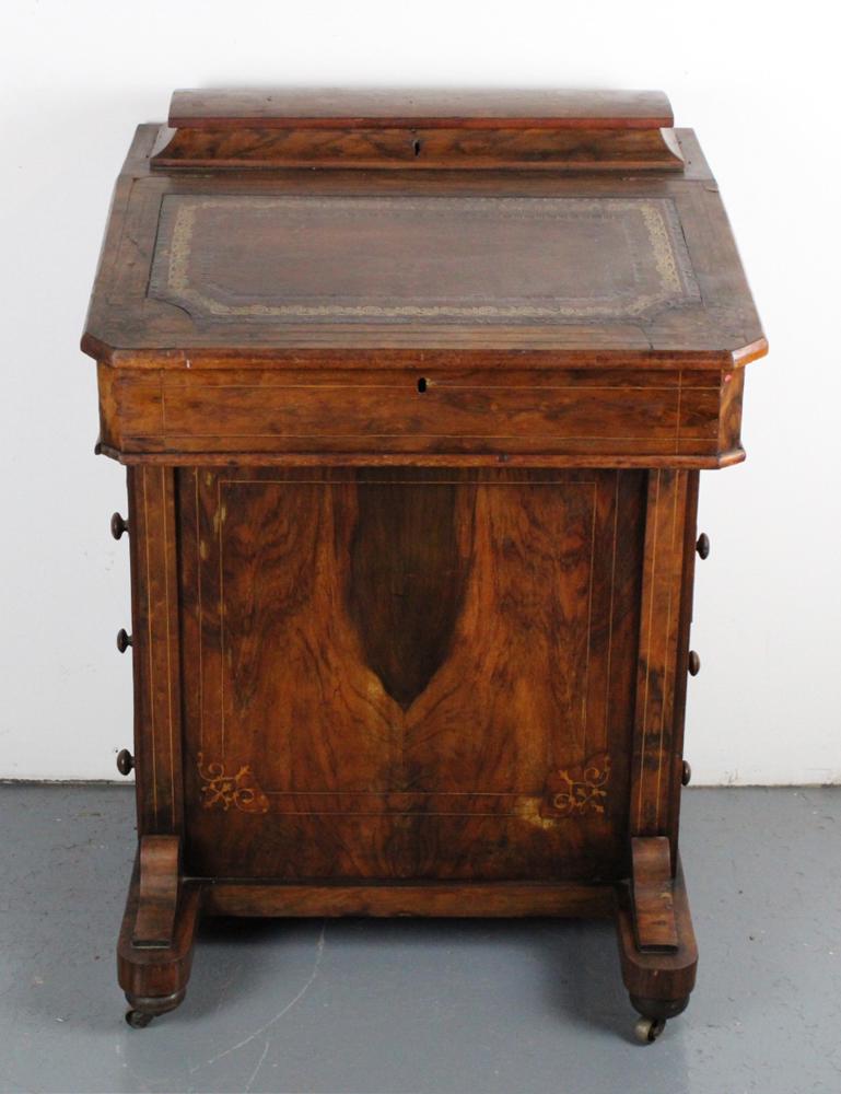 19thC Georgian Davenport Desk with Leather Top (1 of 9)