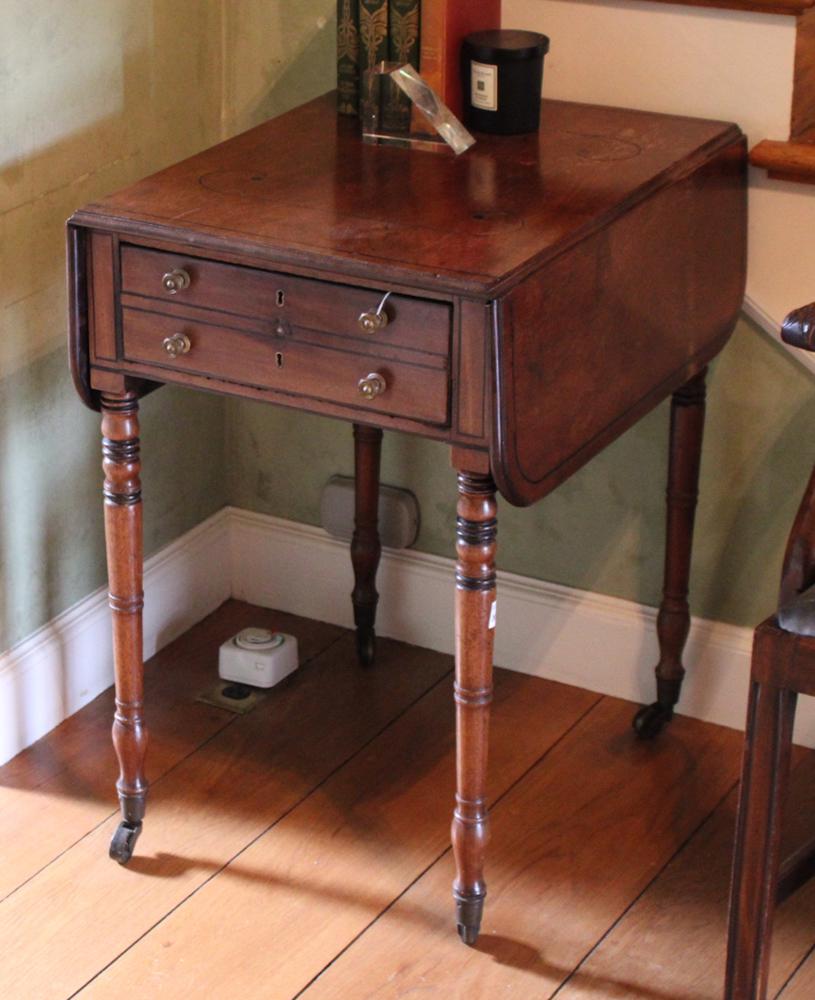 Circa 1820 English Mahogany Work Table (1 of 5)
