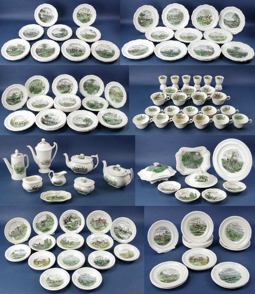 English Copeland Spode China Set, Huntsman Pattern (1 of 9)