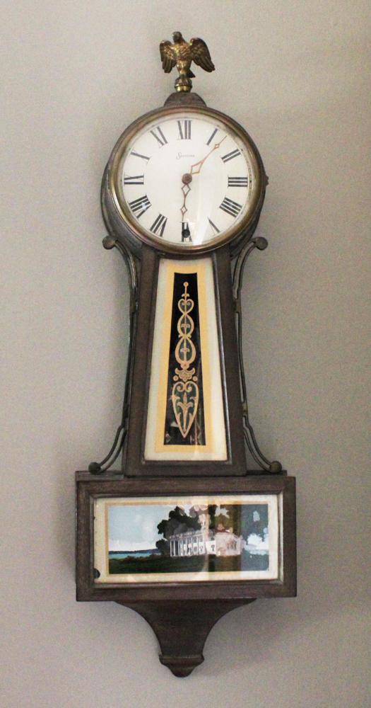 Sessions Banjo Clock with Reverse Painted Scene (1 of 5)