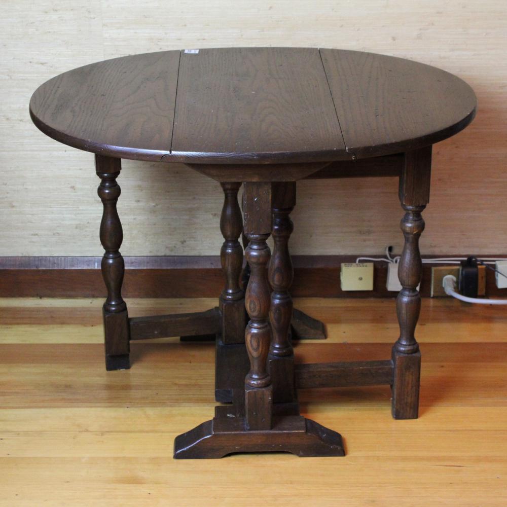 English Oak Drop Leaf Table (1 of 5)