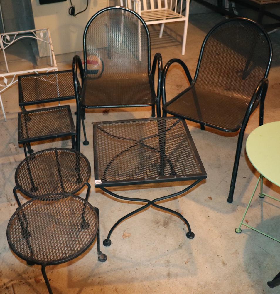 Wrought Iron Side Tables and Armchairs (1 of 3)