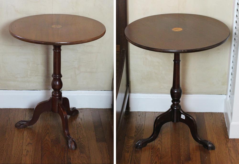 Two Chippendale Style Mahogany Lamp Tables (1 of 10)