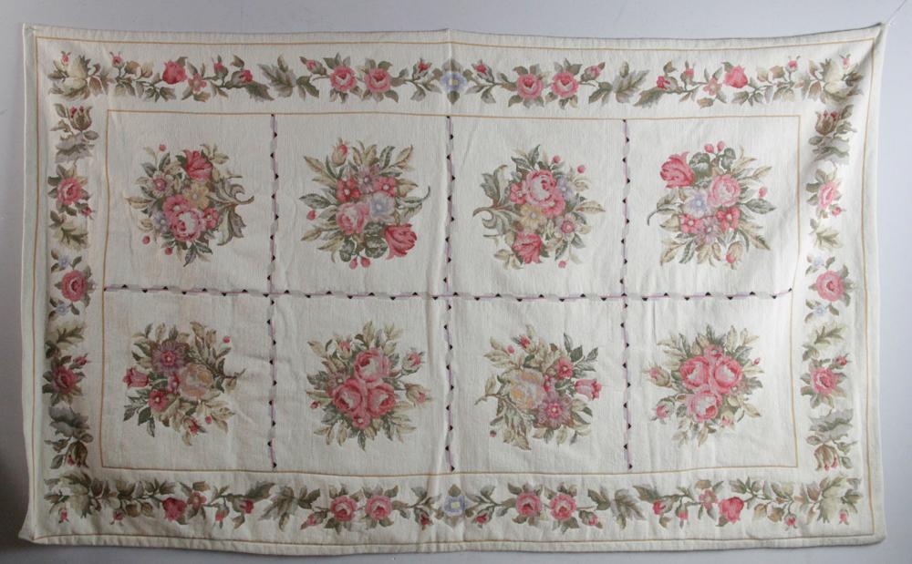 Needlepoint Rug: Needlepoint rug. Provenance: Collection of Louis Busch Hager, Jr., Palm Beach, Florida.