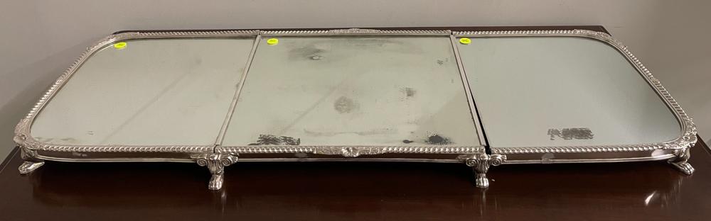 19thC English Sheffield Plate Mirrored Plateau (1 of 4)
