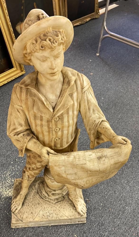 Italian Marble Statue of Young Boy (1 of 7)