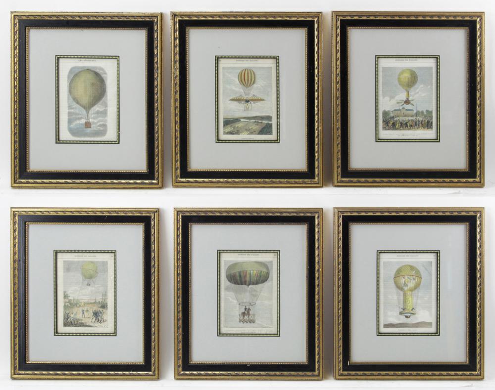 19thC French Balloon Colored Prints (1 of 11)