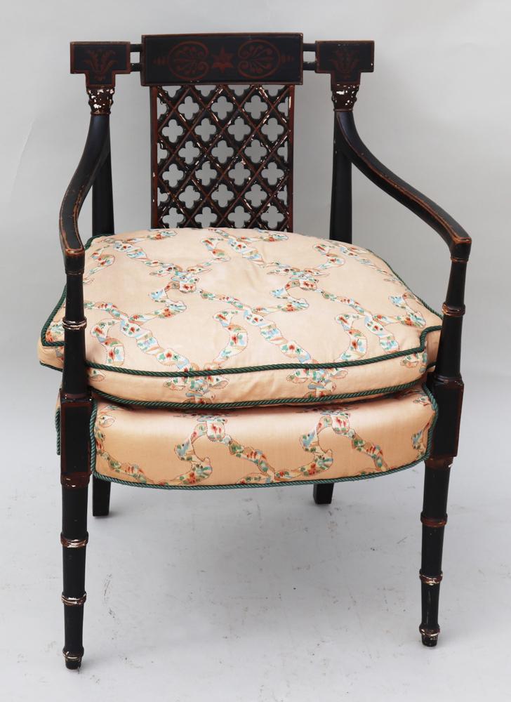 19thC Regency Ebony Chair (1 of 4)