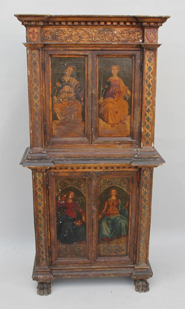 Antique Italian Two-part Cabinet (1 of 7)