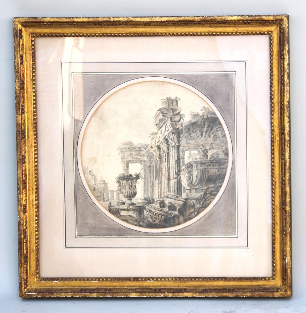 Old Master Drawing of Roman Ruins (1 of 3)