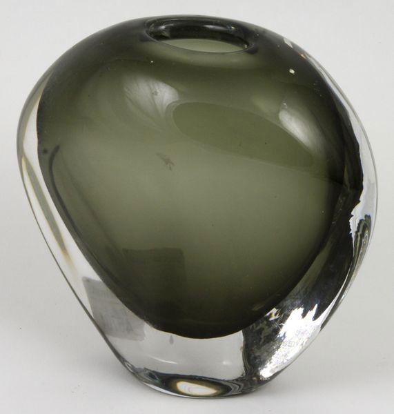 Pale Green Vase, Signed "OrreFors": Pale green vase signed "OrreFors", 5 1/2" h. x 5" w. Good condition.