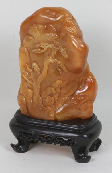 Soapstone Carving on Stand: Soapstone carving on stand, 5"h without stand. Good condition.