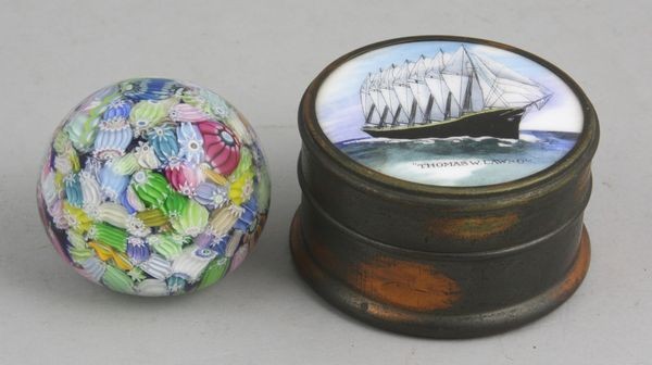 Box with Paperweight: Thomas Lawson, box with paperweight, 2".