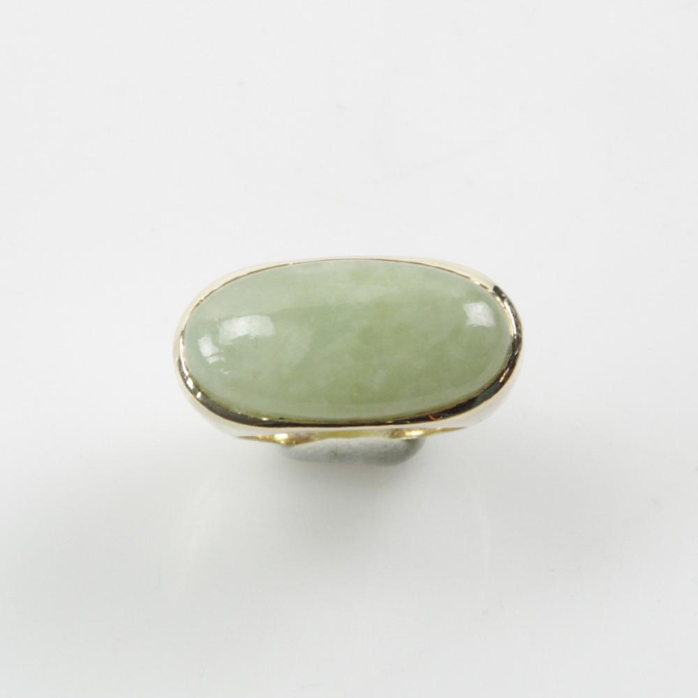 14k Yellow Gold and Jade Ring (1 of 1)