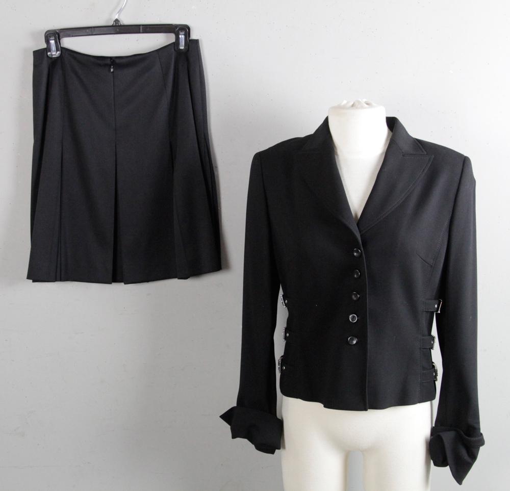 Escada Skirt Suit: Escada skirt suit, size 38.