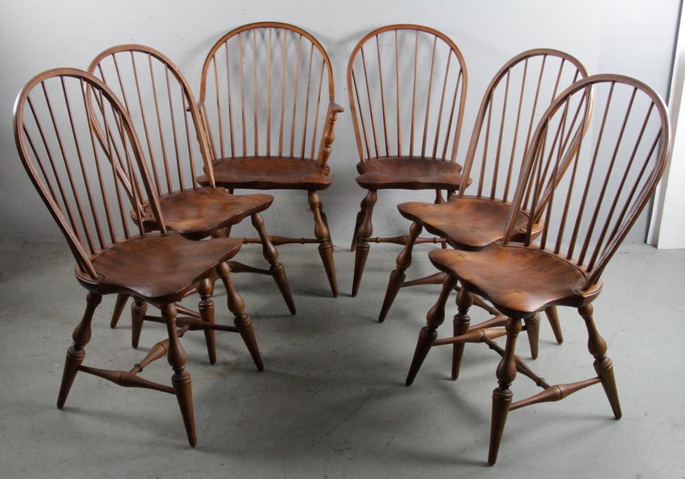 Set of Six Custom Bow Back Windsor Chairs (1 of 1)