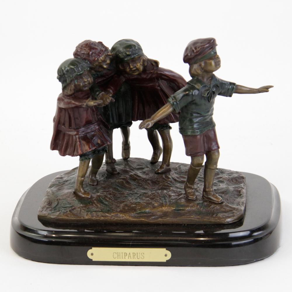 After Chiparus, Cold Painted Bronze Group (1 of 5)