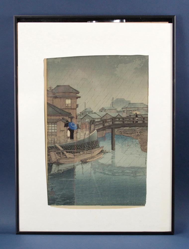 Japanese Woodblock, Bridge (1 of 6)