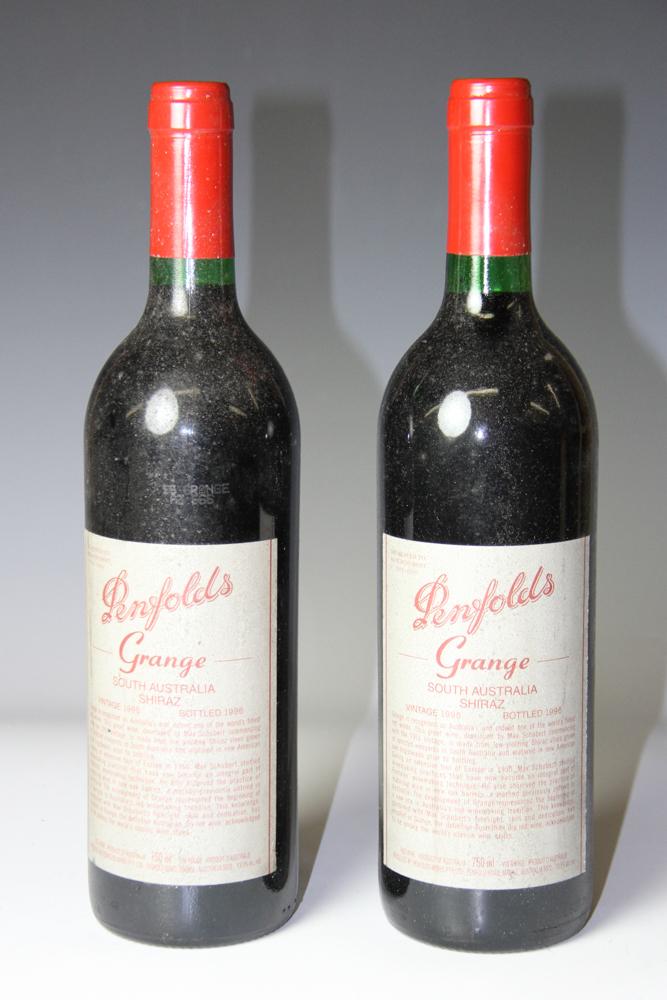 1995 Penfolds Grange Shiraz South Australia: 1995 Penfolds Grange Shiraz South Australia, 750ml, two (2) bottles total. Stored in climate-controlled wine cellar. Provenance: Pier 4 Anthony Athanas collection of vintage wines.