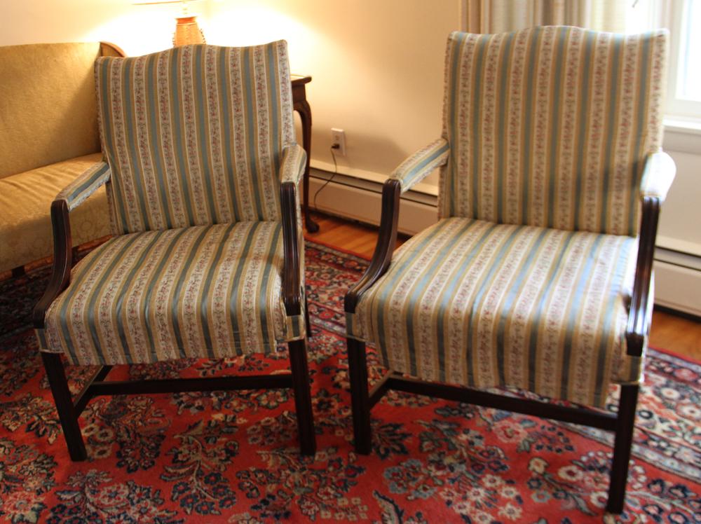 Pair of Custom Made 18th Century Style Lolling Chairs (1 of 4)
