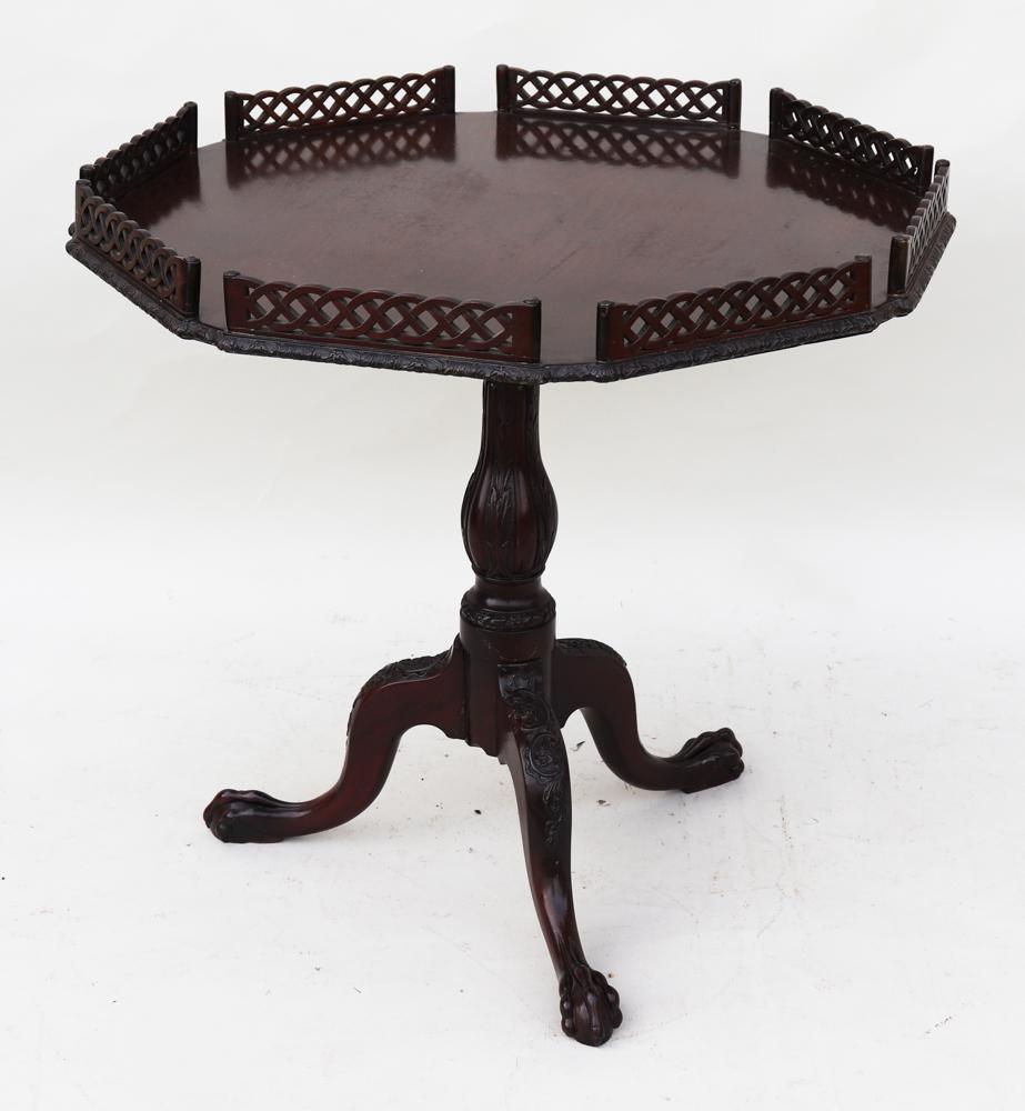 18thC Irish Mahogany Tilt-top Table (1 of 4)