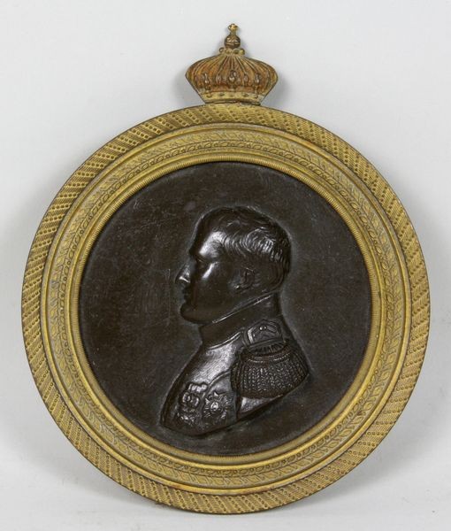 19th C. Dore Bronze Plaque: 19th Century dore bronze plaque of Napoleon as king.