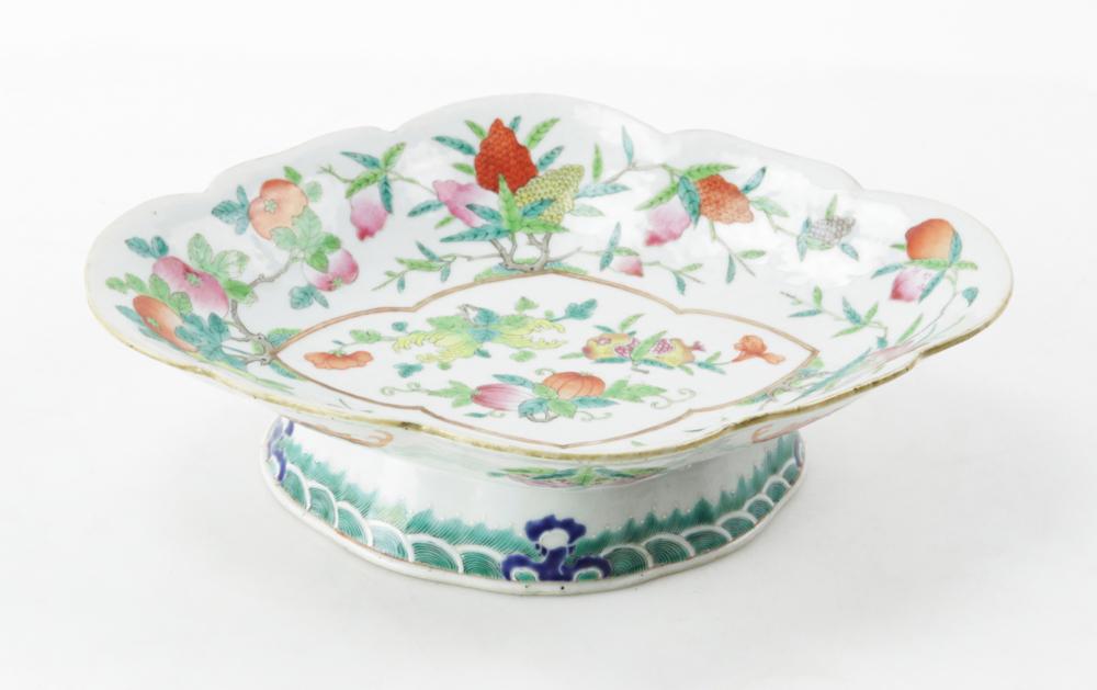 19thC Chinese Lobed Footed Compote (1 of 7)