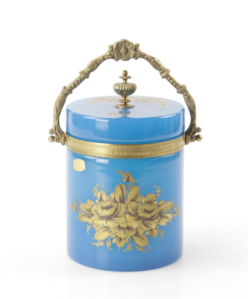 Opaline Ferro Murano Handled Jar (1 of 7)