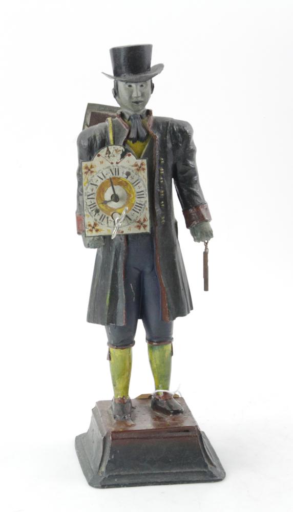 Figural Painted Cast Iron Clock (1 of 10)
