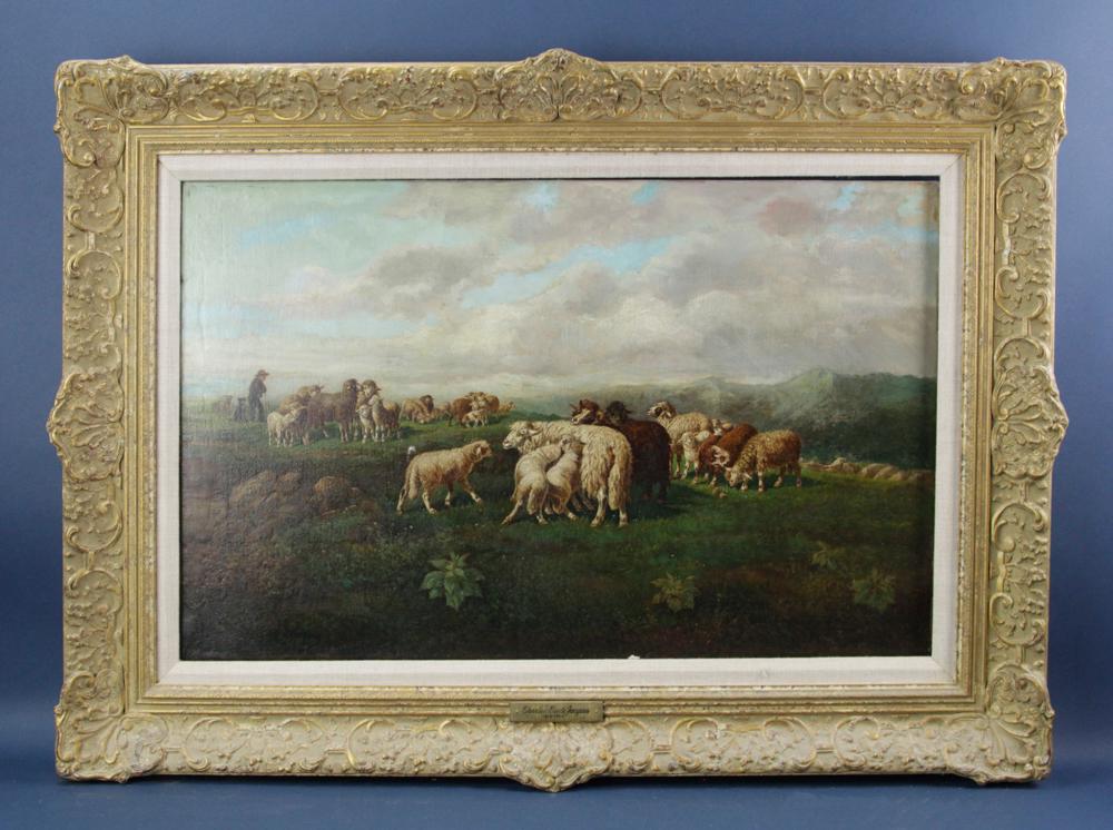 Labeled Charles Emile Jacque, Herdsman With Dogs (1 of 5)