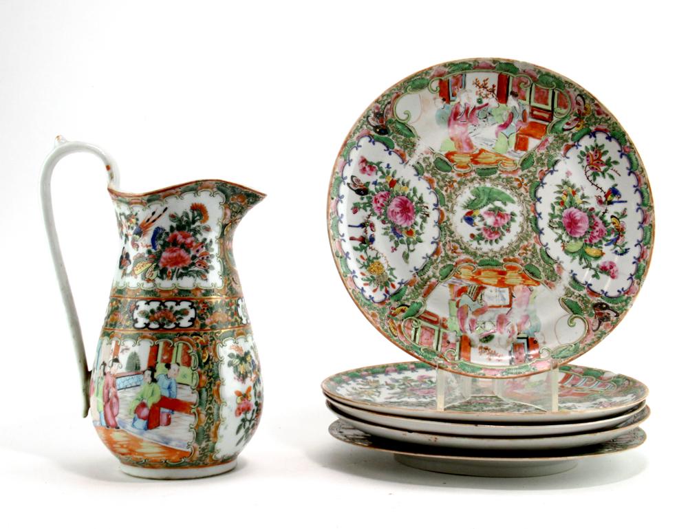 Six Chinese Rose Medallion Items (1 of 2)