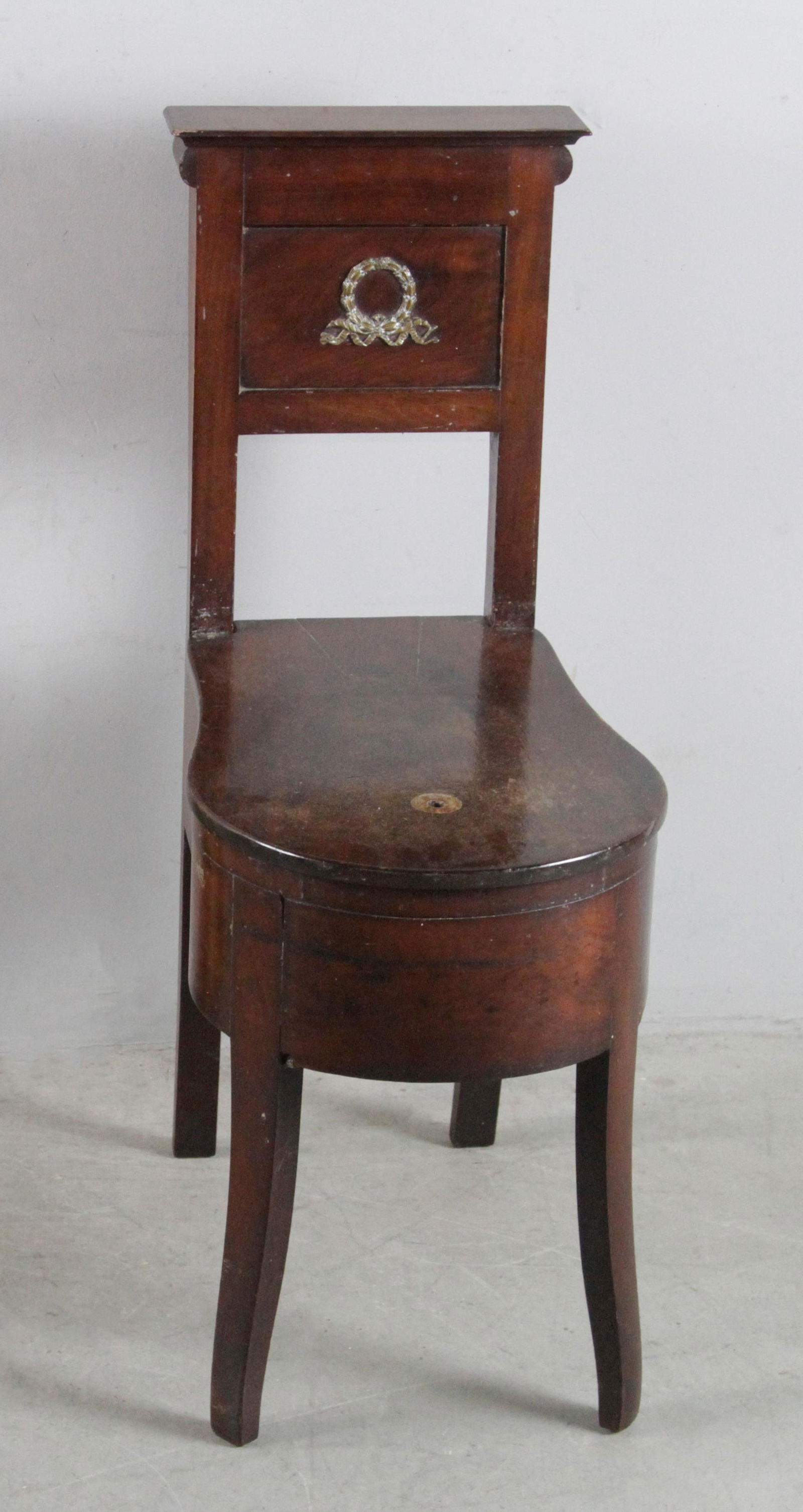 Antique French Mahogany Commode Chair (1 of 8)