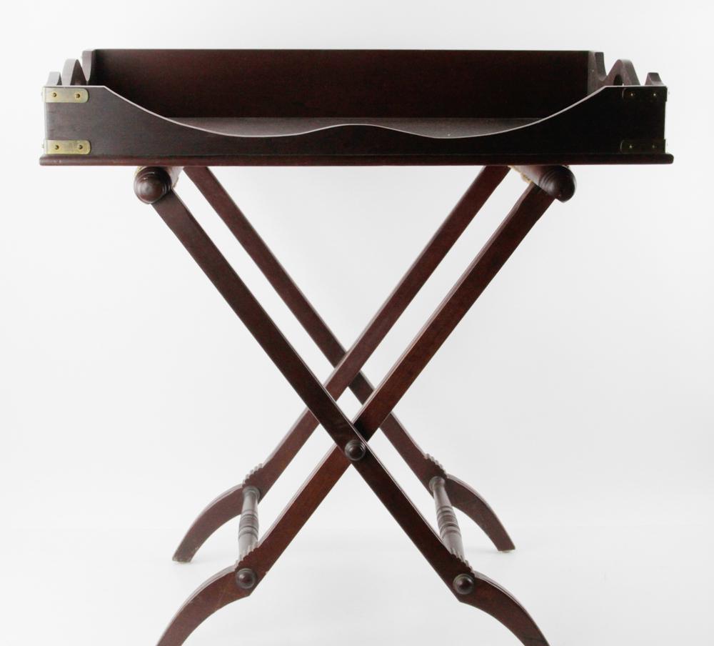 Mahogany Butlers Tray with Stand (1 of 9)