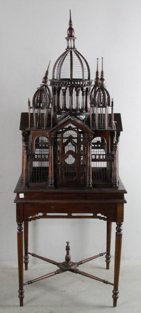 Victorian Style Mahogany Bird Cage (1 of 9)