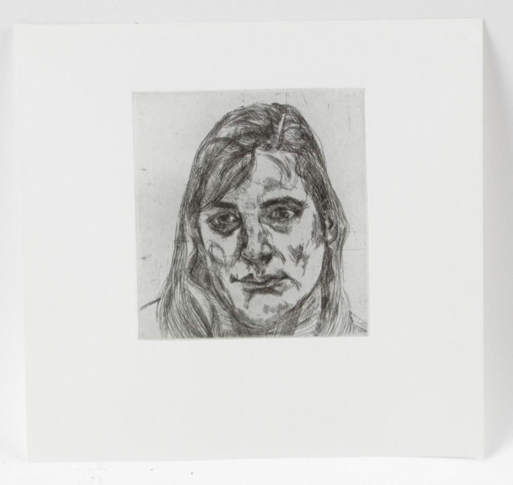 Lucian Freud Restrike Etching, Esther