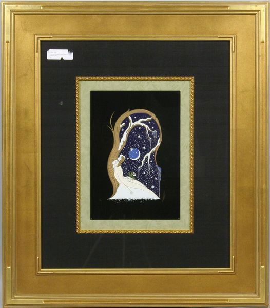 Erté (romain De Tirtoff), "Fall", Serigraph with: Erté (romain De Tirtoff), (American/Russian, 1892-1990) "Fall", serigraph with gold foil on porcelain, marked "275/450" and "Porcelain Copyright 1988 Signature Editions Inc.", 12 3/4" x 9", 32" x 27"