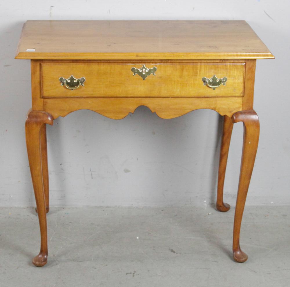 Early American Maple Lowboy: Early American maple lowboy. Provenance: West Palm Beach, Florida estate.